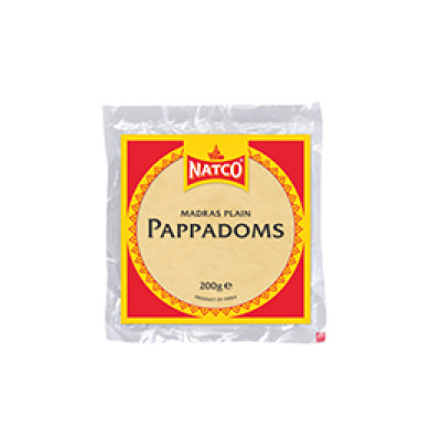 Pappadoms Plain Natco 200g